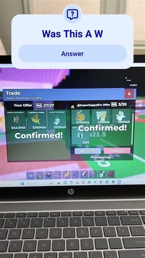 Trading By Using The Trading Machine #roblox #stealabrainrot #shorts