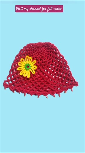 Crochet edging| Summer Beanie Beginner Friendly | Crochet Hat 🧢 #crochetwork #crochetdesign