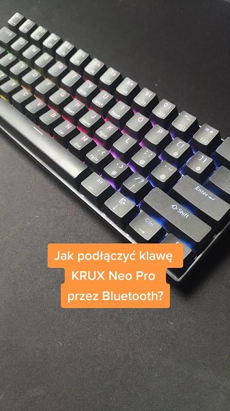 Jak podłączyć klawę KRUX Neo Pro przez Bluetooth do kompa? 😛 #kruxtech #poradnik