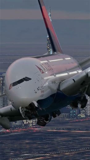 Delta Air Lines A380 cruising the virtual skies where aviation dreams take flight✈️#aviation #airbus
