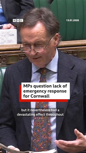 MPs from Cornwall questioned the government in the House of Commons, following Storm Goretti. More here: https://bbc.in/3Lf66gP | BBC Cornwall