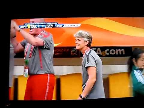 Abby Wambach's AMAZING last second goal vs Brazil