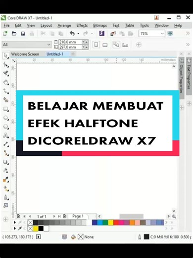 belajar membuat efek halftone di coreldraw x7 #coreldraw_tutorial #coreldraw #coreldrawx7 #tutorialsimpel #serunyabelajar