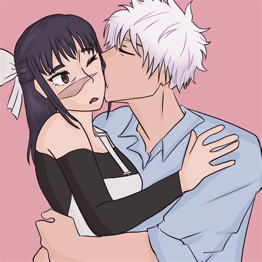 I love Gojohime here before everyone starts hating on the ship #utahimeiori #gojousatoru #gojohime #animation #jujutsukaisen