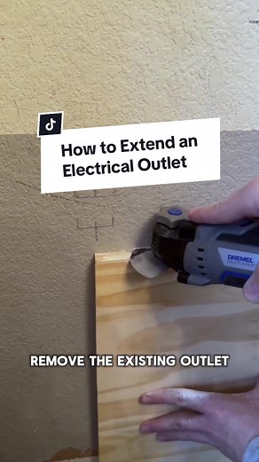 And I didn’t even shock myself! 👍🏻 For this process, I used the @Dremel Multi Max MM20V Cordless Oscillating tool with dry wall and wood cutting blades to cut a section of drywall and the hole for the new outlet and the Dremel Cordless Screwdriver to make easy work of installing the new workbox and patch the drywall. The cordless screwdriver is SO powerful, it's strong enough to drill dry wall screws into studs!💪🏼 → Comment