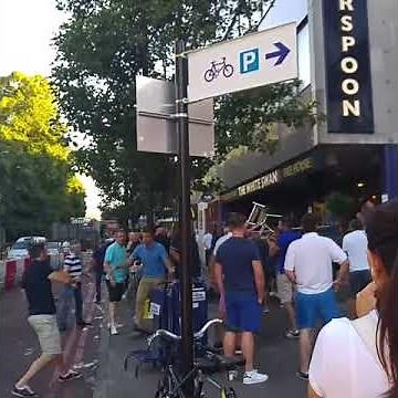 Football fans fight after Arsenal vs West Ham