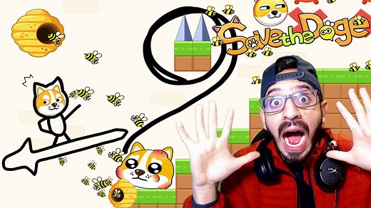 Jugamos Save the Doge, juego para movil en español donde tenemos que salvar a los perros de las abejas. | Luky