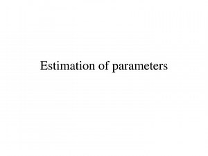 Estimation of parameters - SlideServe