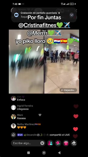 Reencuentro emotivo de Cristina y Mer