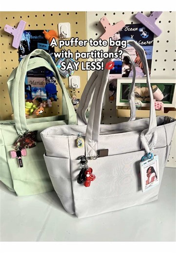 Partitioned Puffer Totes=1350 inclusive of free charm💋Location:Philadelphia house 4th floor wing A:Stationary central #kenyantiktok🇰🇪 #studentlife #waterproof #bagcharms #unibag