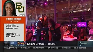 2.6K views · 64 reactions | From Baylor Lady Bear Basketball superstar ➡️ Los Angeles Sparks. 朗 Kalani Brown is picked No. 7 overall by the LA Sparks in the #WNBADraft! #SicEm | Big 12 Conference | Facebook