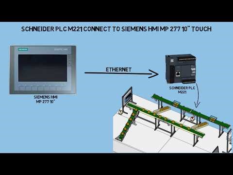 How to Connect Siemens MP277 HMI to Schneider M221 PLC using Modbus TCP