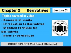 Derivatives Lec 01 || Applied Mathematics ||2nd Semester || Diploma MSBTE ||