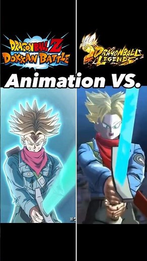 LR SSJ Trunks Dokkan Battle VS. LF SSJ Trunks Dragon Ball Legends Animations