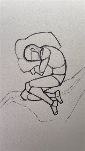 How to Draw a Sleeping Pose ⭐️Tutorial⭐️ #draw #sketch #howtodraw #art #sleep #shorts #drawing