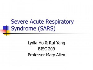 Severe Acute Respiratory Syndrome (SARS) - SlideServe