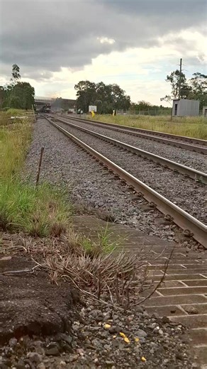90s class locomotive Branxton Railway station on the up heading to Newcastle