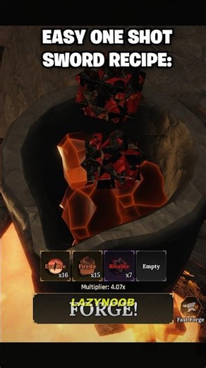 EASY ONE SHOT SWORD!? #THEFORGERPBLOX