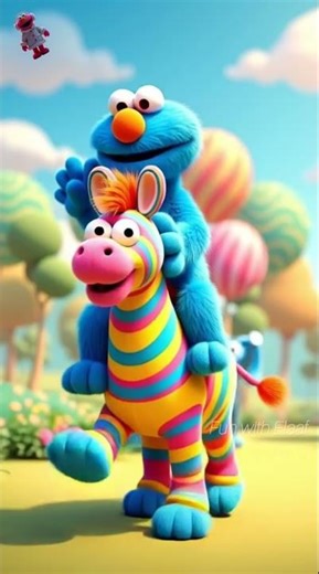 Elmo Fun On The zebra 🦓