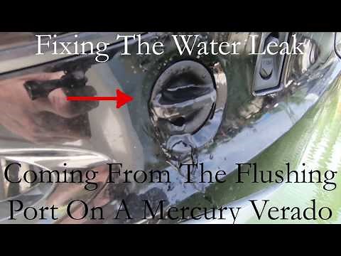 Stopping the water leak coming out of Mercury Verado Flush Port | Verado Squirting Water Out of Side