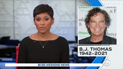 Grammy-winning singer B.J. Thomas has died at 78