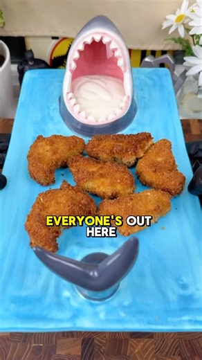 Easy homemade Dino nuggets! #recipe #shorts