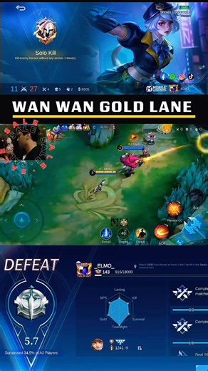 Wan wan gold lane marksman 🔥 #NumberGame | ELMO DAM GAMES