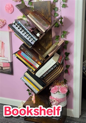 Flycity Bookshelf with Drawer,6 Tiers Tree Bookshelf, Modern Book Storage Organizer,Free Standing Tree Bookcase, Utility Organizer Shelves for Home,Office,Living Room,Bedroom Corner Computer Desk Adjustable Height Desk #shelf #shelfdecor #librero #tiktokshopjumpstartsale #tiktokshopcreatorpicks