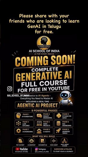 🚀 Complete Generative AI Full Course – From Basics to AI Agents (FREE)