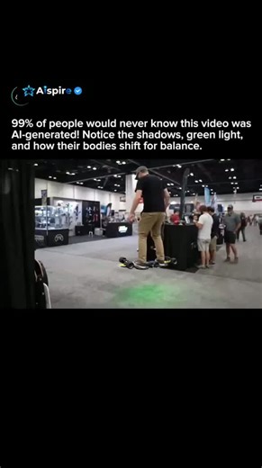 Aispire on Instagram: "Al-Generated Video Secrets Revealed Ever wondered how AI-generated videos are so realistic? 👀 This reel uncovers the subtle but crucial details that make AI videos indistinguishable from real footage. From the shadows to the green light and the natural body shifts, AI has mastered the art of realism. #ai #technews #artificialintelligence #videotech #futureoftech [AI video, deepfake, video generation, realistic AI, digital media, AI advancements] Stay Ahead in AI World! Fo