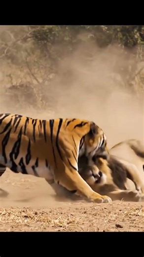 tiger vs lion fight