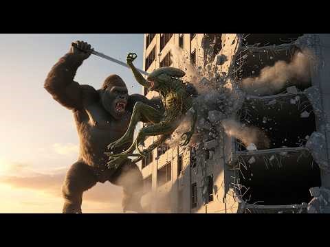 KING KONG vs GIANT ALIEN – Full Monster Fight Movie