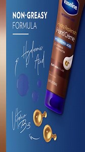 Vaseline Hand Cream 2-Pack – Hydra Replenish Crème with Hyaluronic Acid, Niacinamide & Cocoa Butter for Soft Skin + Cocoa Butter Lip Therapy Tube with Petroleum Jelly