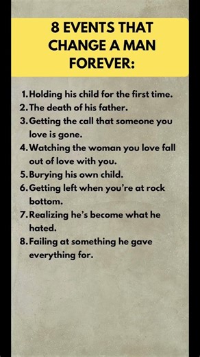 8 Life Events That Change a Man Forever | Powerful Moments That Shape a Man’s Character #immortal