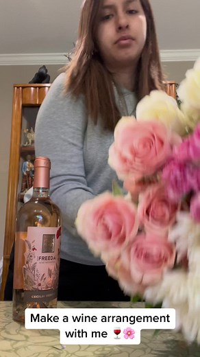 Wine Flower Arrangement Tutorial 🍷🌸