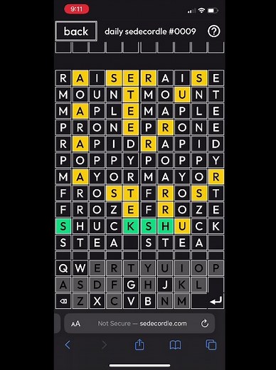 Todays sedecordle was so satisfying #sedecordle #wordle #quordle #octordle #wordletips #wordlestrategy #wordletok