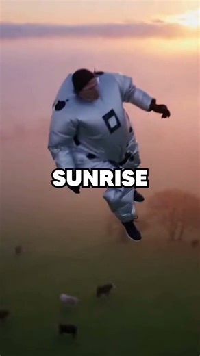 He thought he could float… like a human balloon! 🪂😱