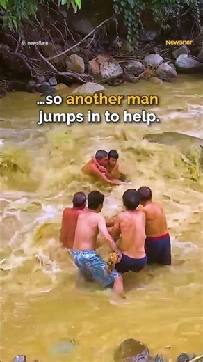 Brave strangers team up to save boy