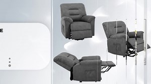 HOMESTOCK Black Electric Power Lift Recliner Chair Sofa, Remote Controlled Power Lift Chair, Comfortable Power Lift Recliners 70070HD