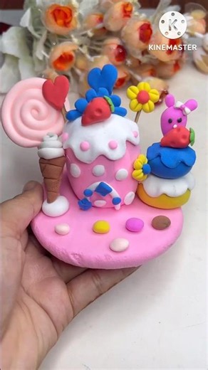 DIY idea 💡how to make clay art tutorial 🌸#youtubeshorts #funny #love #foryou #diy