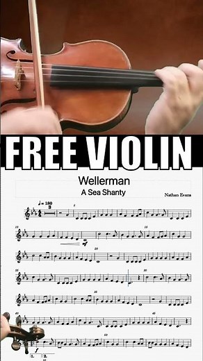 NATHAN EVANS - WELLERMAN (Sea Shanty) #violin #violinplayalong