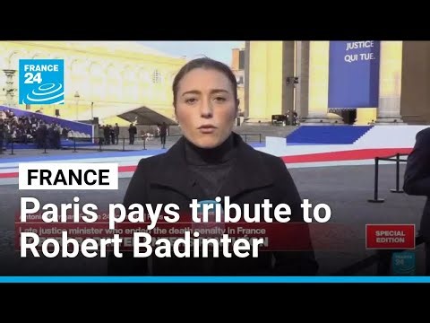 Paris pays homage to late justice minister Robert Badinter as he enters the Panthéon