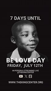 Little Boy King…Dr. #MartinLutherKingJr. As a man working to eradicate what he called the Triple Evils of racism, militarism, and poverty, he said, “Justice at its best is love correcting everything that stands against love.” Let’s BE LOVE, correcting everything that stands against love. Join #TheKingCenter for #BeLoveDay! Happening Friday, July 12th, #inperson at the Center in #Atlanta and #streaming at thekingcenter.org. Experiences include: •#interfaith prayer for global peace; •#voterregistr