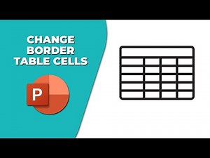 How to change the border of table cells in PowerPoint