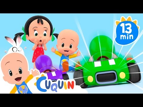 Balloon Car Race | Cleo & Cuquin Educational Videos for Children