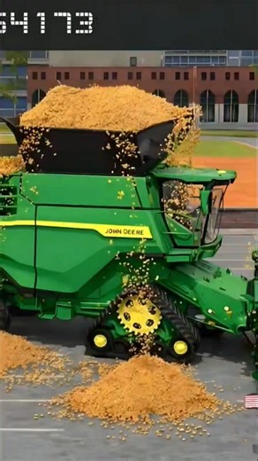 Overloaded Harvester In Fs 18! Fs18 Wheat Harvesting#fs18 #viralshort #newshort #gamingshort #short