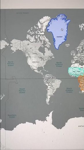 See Countries in Their Real Size 🌍 Mind-Blowing Map Trick #GeographyHacks #MapVisualization