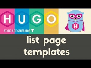 List Page Templates | Hugo - Static Site Generator | Tutorial 12