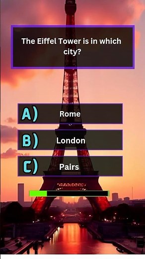 🗼 Eiffel Tower Quiz: City & Year Built | Fun World History Challenge 🌍✨