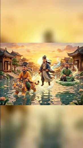 Eight Immortals crossing the sea -- each showing their special prowess | 八仙过海 (bā xiān guò hǎi)